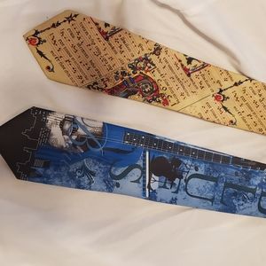 Two beautiful music oriented ties